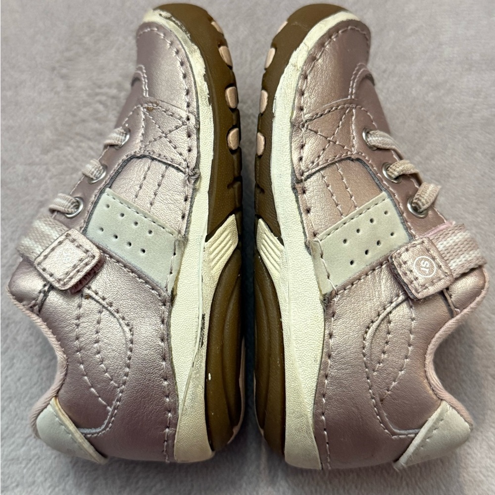 Stride Rite Toddler Shoes – Size 4.5 Wide (W) Metallic Pink Easy On/Off - Picture 4 of 8